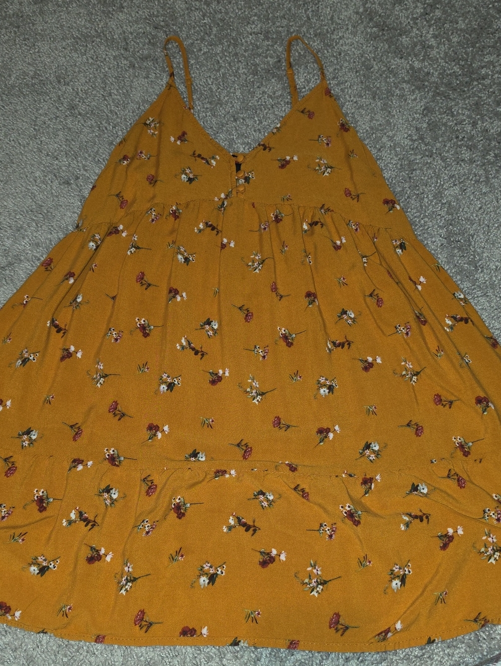 Streetwear Society Mustard Floral Mini Dress